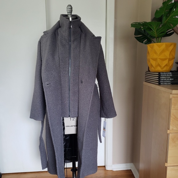 Calvin Klein Boucle Fleece Coat Size Small NEW! - Picture 5 of 15